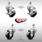Service Caster 3 Inch SS Phenolic Wheel Swivel 1/2 Inch Threaded Stem Caster Brakes SCC, 2PK SCC-SSTS20S314-PHS-121315-2-TLB-2 - alternate 1